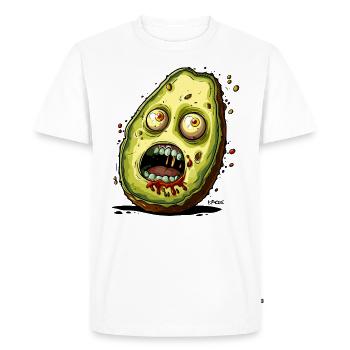 L’horreur de l’avocat pourri - T-shirt Premium bio Homme - blanc - Devant - Nico (187cm)