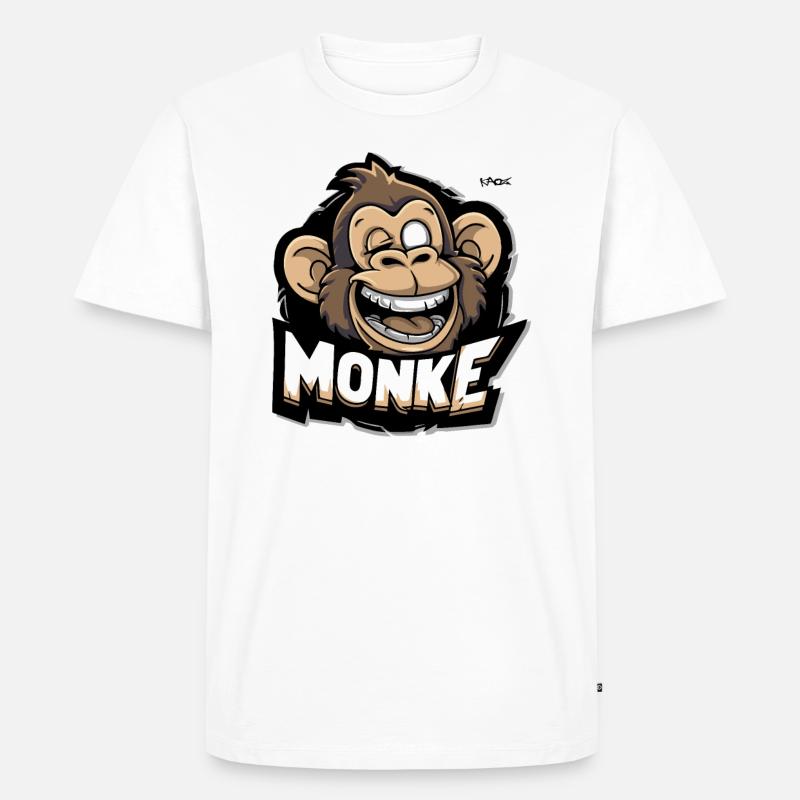 A funny monkey - Men's Premium Organic T-Shirt - white