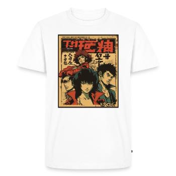 Parodie de film d’action japonais Anime - T-shirt Premium bio Homme - blanc - Devant - Nico (187cm)