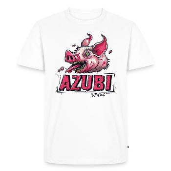 Humor pig pig parody of the trainee - Men's Premium Organic T-Shirt - white - Front - Nico (187cm)