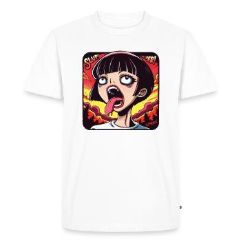 Se délecter de la nature : Anime Cartoon Girl - T-shirt Premium bio Homme - blanc - Devant - Nico (187cm)