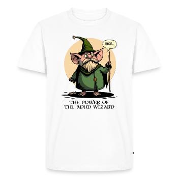 La puissance de l’assistant TDAH - T-shirt Premium bio Homme - blanc - Devant - Nico (187cm)