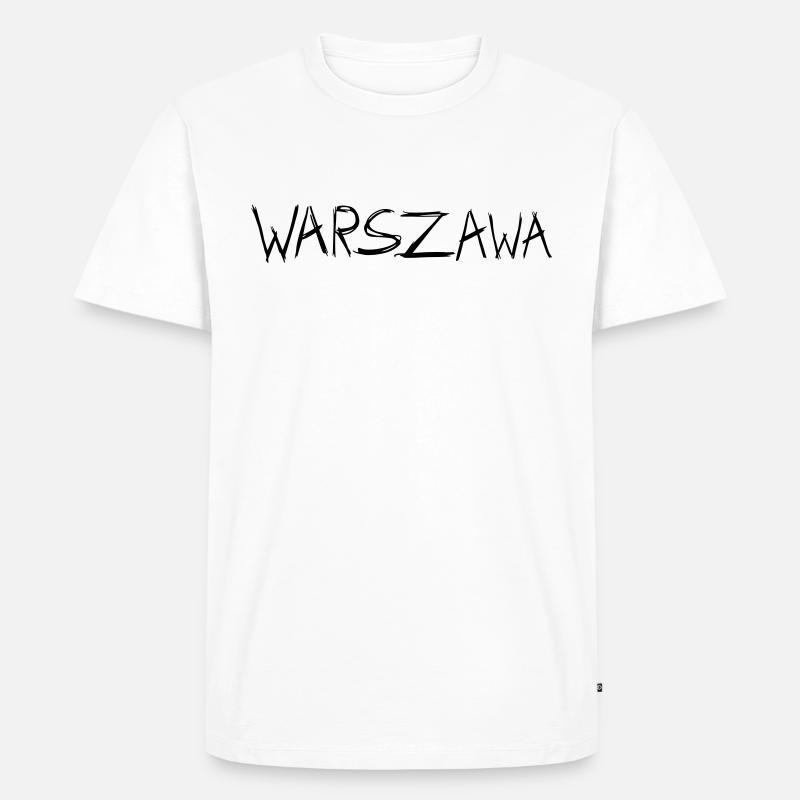 Warschau - Männer Premium Bio T-Shirt - Weiß