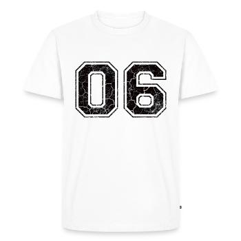 Paie 06 in Grunge Look - T-shirt Premium bio Homme - blanc - Devant - Nico (187cm)