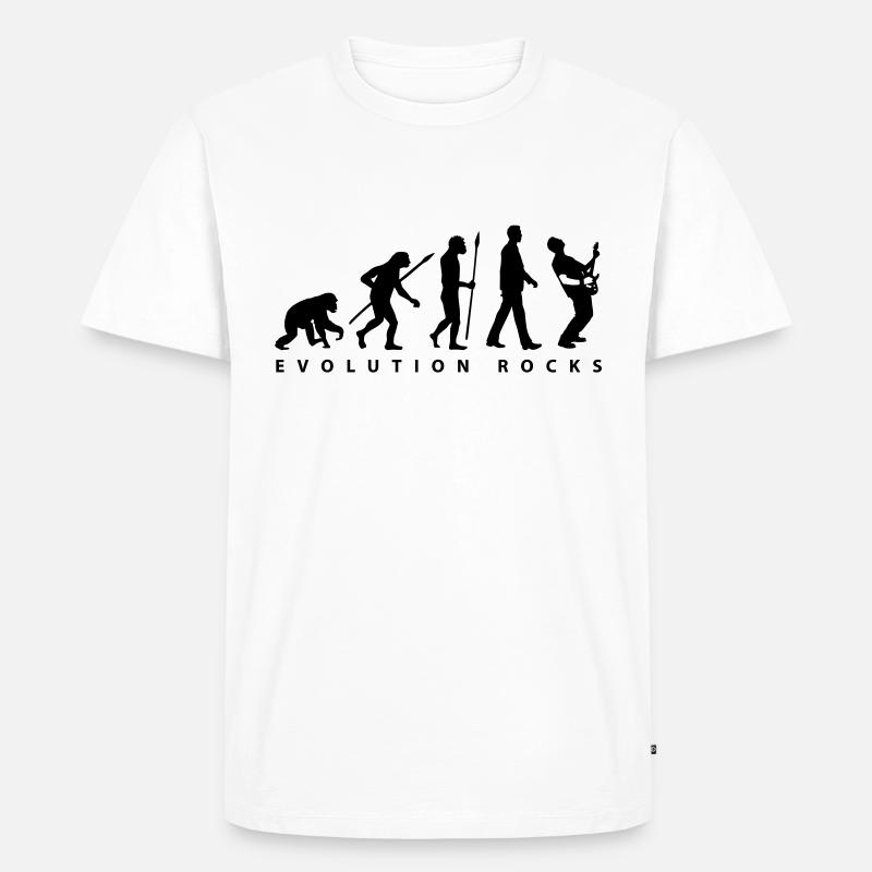 evolution_rocks_032012_g1c - T-shirt Premium bio Homme - blanc