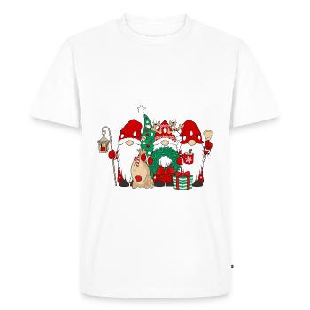 Noël des elfes Joyeux Noël Gnomies - T-shirt Premium bio Homme - blanc - Devant - Nico (187cm)