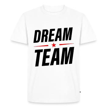 Équipe de rêve - T-shirt Premium bio Homme - blanc - Devant - Nico (187cm)