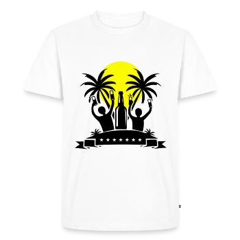 Island, Party, Celebration, Beer - Men's Premium Organic T-Shirt - white - Front - Nico (187cm)