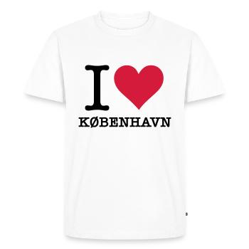 I love Copenhague - T-shirt Premium bio Homme - blanc - Devant - Nico (187cm)
