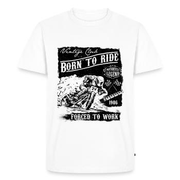 Légende moto - Croix moto cadeau Schirt - T-shirt Premium bio Homme - blanc - Devant - Nico (187cm)
