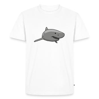 Requin, dessin, dessin animé - T-shirt Premium bio Homme - blanc - Devant - Nico (187cm)