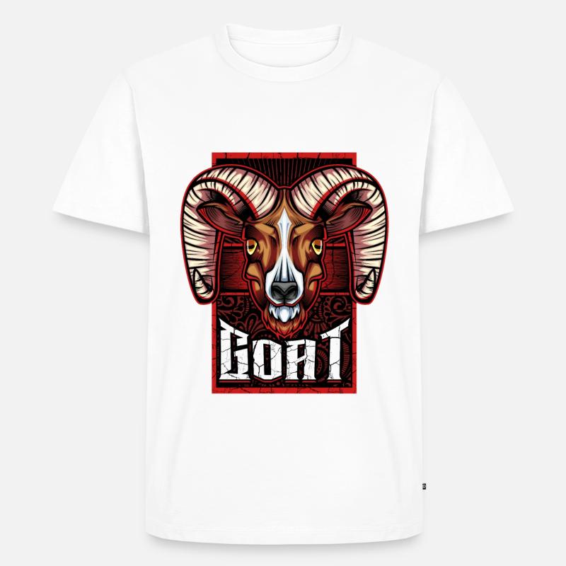 Ziege - Männer Premium Bio T-Shirt - Weiß