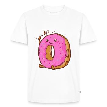 Donut Donuts Kawaii Bonbons Glaçage Sucré - T-shirt Premium bio Homme - blanc - Devant - Nico (187cm)