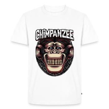 Singe chimpanzé - T-shirt Premium bio Homme - blanc - Devant - Nico (187cm)