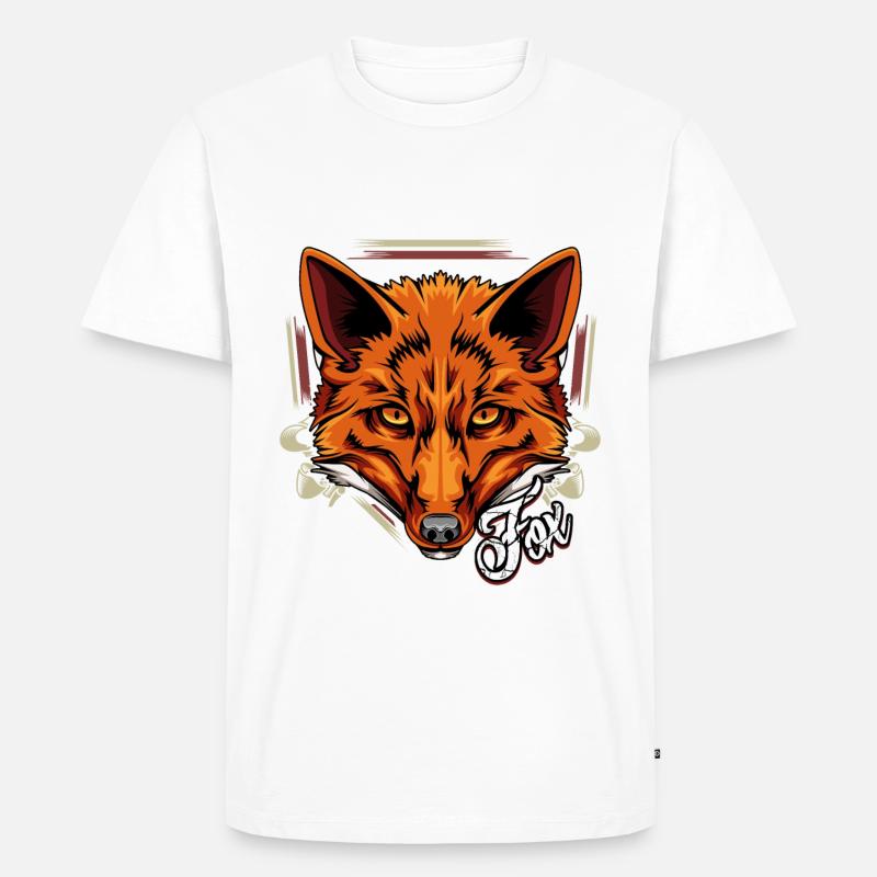 Fuchs - Männer Premium Bio T-Shirt - Weiß