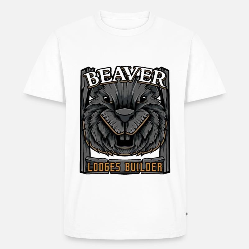 Biber - Männer Premium Bio T-Shirt - Weiß