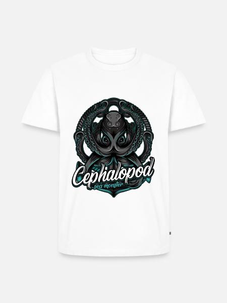 Oktopus - Männer Premium Bio T-Shirt - Weiß