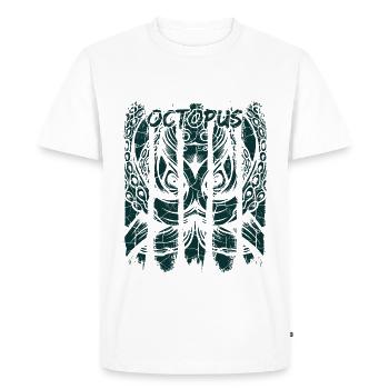 octopus - Men's Premium Organic T-Shirt - white - Front - Nico (187cm)