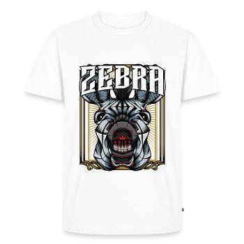 Zebra Modern - T-shirt Premium bio Homme - blanc - Devant - Nico (187cm)