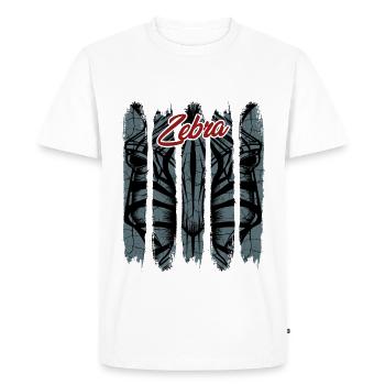 Vintage Zebra - T-shirt Premium bio Homme - blanc - Devant - Nico (187cm)