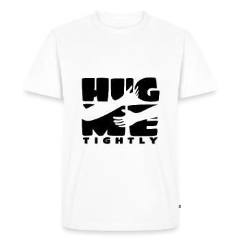étreinte - T-shirt Premium bio Homme - blanc - Devant - Nico (187cm)