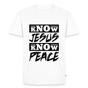 Jésus - T-shirt Premium bio Homme - blanc - Devant - Nico (187cm)