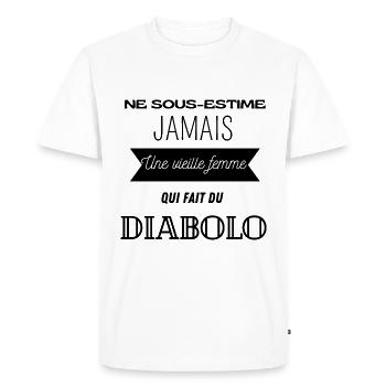 Cadeau humour diabolo cirque passion drôle - T-shirt Premium bio Homme - blanc - Devant - Nico (187cm)