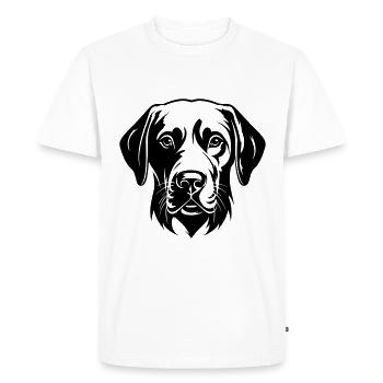 Tête de chien Labrador - T-shirt Premium bio Homme - blanc - Devant - Nico (187cm)