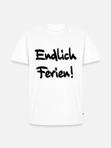 ferien - Männer Premium Bio T-Shirt - Weiß