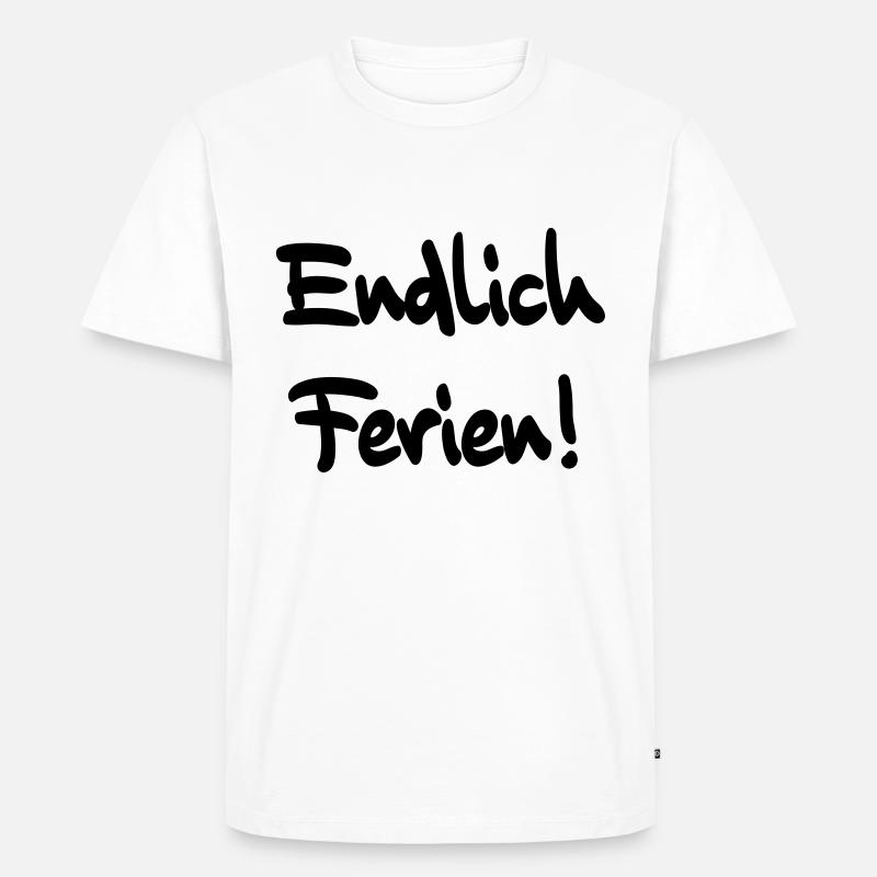 ferien - Männer Premium Bio T-Shirt - Weiß