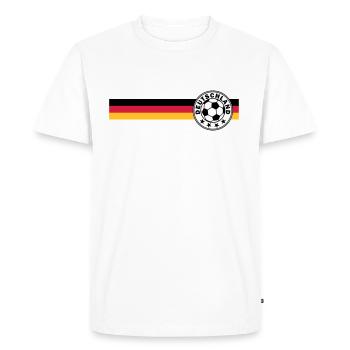 logo Football sur Deutschandfahne - T-shirt Premium bio Homme - blanc - Devant - Nico (187cm)
