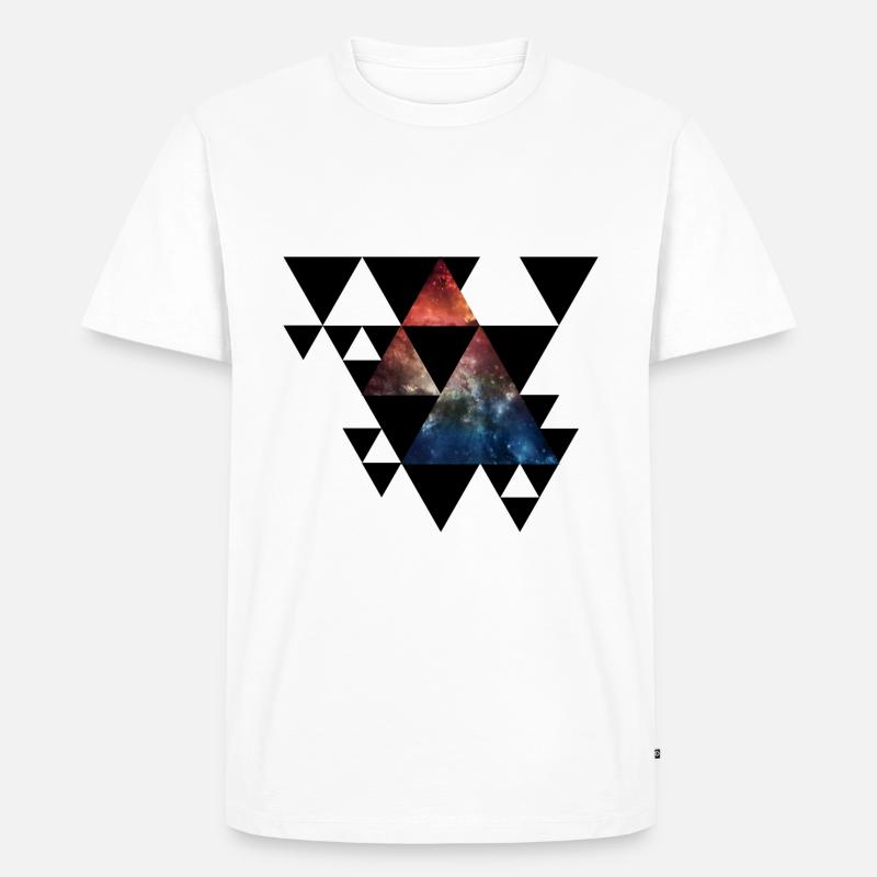 Triangles - Männer Premium Bio T-Shirt - Weiß