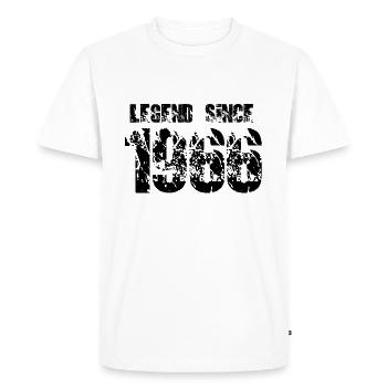 Legend since 1966 - Men's Premium Organic T-Shirt - white - Front - Nico (187cm)