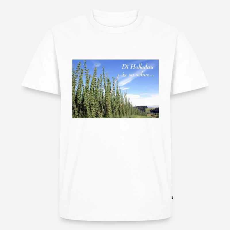 Die Holledau is so schee... - Männer Premium Bio T-Shirt - Weiß