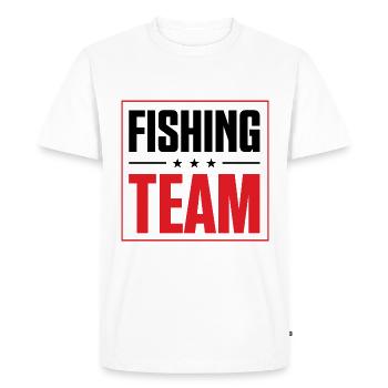 Équipe de pêche - T-shirt Premium bio Homme - blanc - Devant - Nico (187cm)