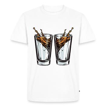Tequila Glass Party - Men's Premium Organic T-Shirt - white - Front - Nico (187cm)
