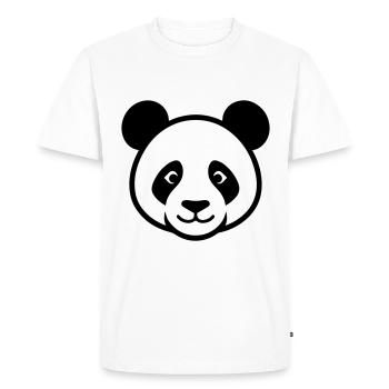 Panda Head - Men's Premium Organic T-Shirt - white - Front - Nico (187cm)