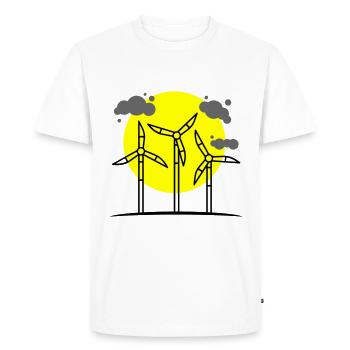 Énergie renouvelable pour éoliennes - T-shirt Premium bio Homme - blanc - Devant - Nico (187cm)