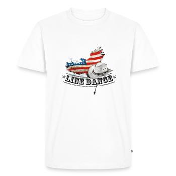 Danse de ligne - T-shirt Premium bio Homme - blanc - Devant - Nico (187cm)