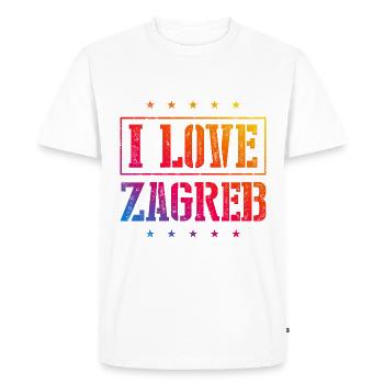 J’adore Zagreb - T-shirt Premium bio Homme - blanc - Devant - Nico (187cm)