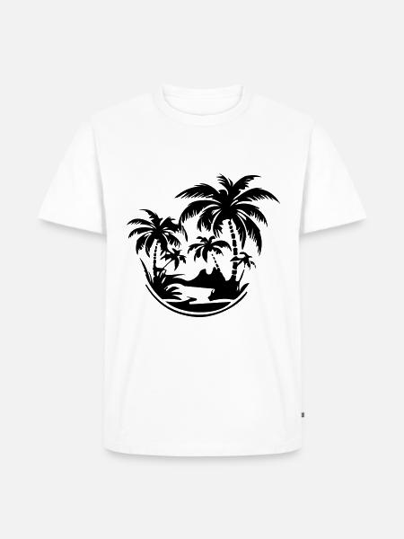 Island Summer Palm Beach - Men's Premium Organic T-Shirt - white