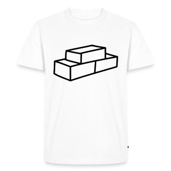 Brique - T-shirt Premium bio Homme - blanc - Devant - Nico (187cm)