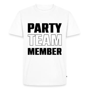 Équipe de fête - T-shirt Premium bio Homme - blanc - Devant - Nico (187cm)