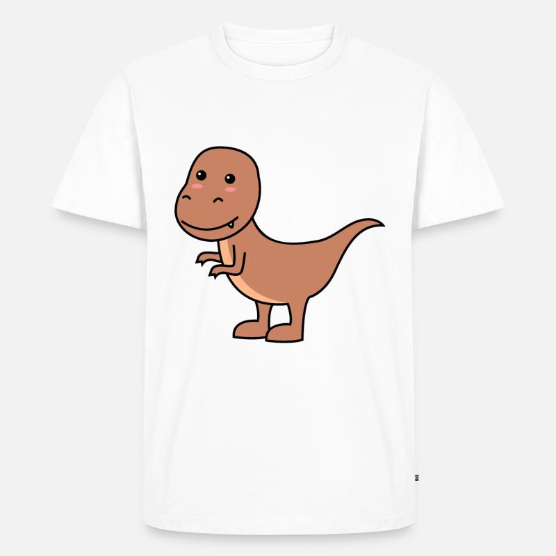 Dinosaur T-Rex Comic - Men's Premium Organic T-Shirt - white