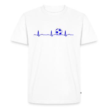 ECG HEARTBEAT Soccer blue - Men's Premium Organic T-Shirt - white - Front - Nico (187cm)