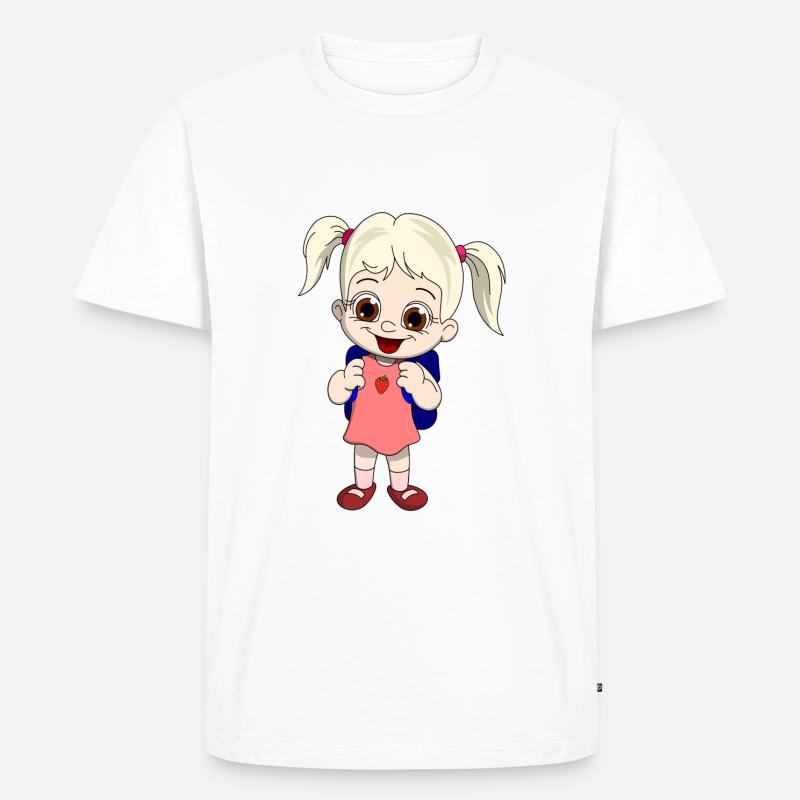lorey.w "écolière" - T-shirt Premium bio Homme - blanc