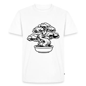 Bonsai Tree Symbol - Men's Premium Organic T-Shirt - white - Front - Nico (187cm)