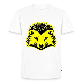 Animal hérisson - T-shirt Premium bio Homme - blanc - Devant - Nico (187cm)