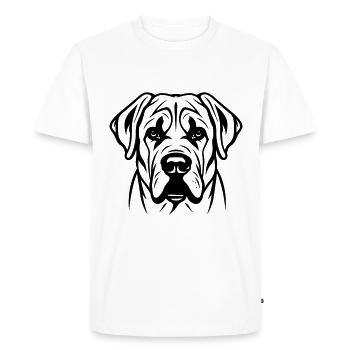 Kangal Dog Head - Men's Premium Organic T-Shirt - white - Front - Nico (187cm)