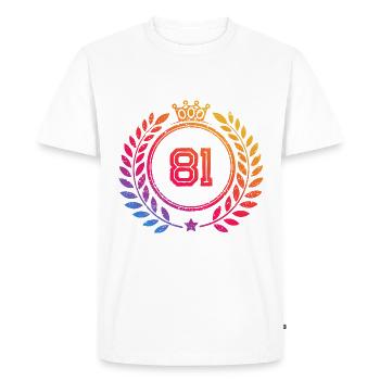 81 Number wreath - Men's Premium Organic T-Shirt - white - Front - Nico (187cm)